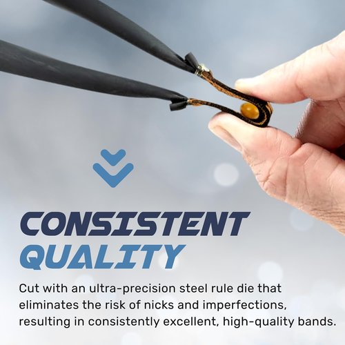 SimpleShot 5pcs Slingshot Bands Powerful Professional Elastic Rubber Catapult Shooting Flat Bands (Clay Ammo)