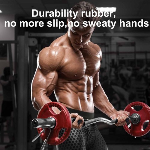 Anti-Slip Workout Grips, Frundoo Weight Lifting Grips for Men Women, Rubber Gym Barbell Grips for Hands for Gym Training and Exercise, Dumbbell, Deadlift, Bar Pad Pull Up Grippers Palm Protection