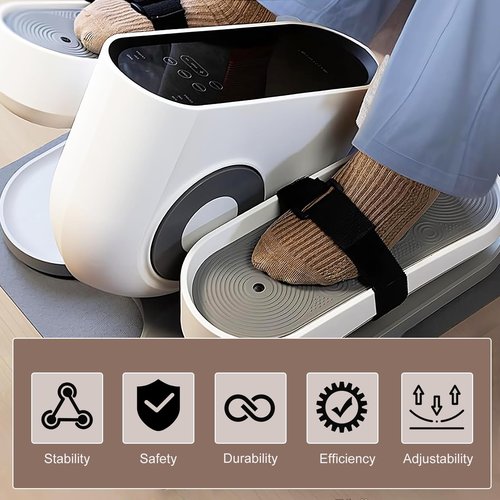 GUMWIG 4 Pcs Leg Exerciser Traction Straps, Under Desk Elliptical Pedal Band for Seniors, Secure & Stability for Electric Ellipse Equipment, Peddler Foot Exercises Machine Home Office Accessories