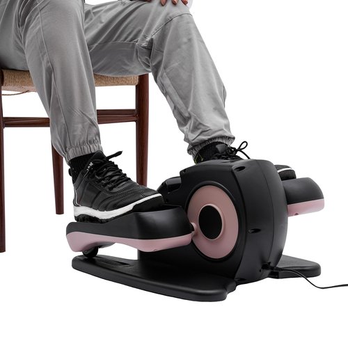 Under Desk Elliptical Machine for Seniors, Rehab Electric Sitting Leg Foot Pedal Exercise Equipment, Portable Trainer, for Home Office with Remote Control