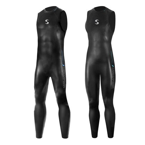 Synergy Triathlon Wetsuit 3/2mm - Volution Sleeveless Long John Smoothskin Neoprene for Open Water Swimming Ironman & USAT Approved (Men, Men's M1)