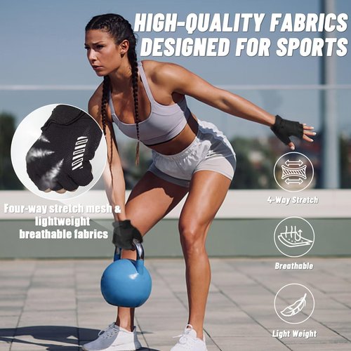 RIGWARL Workout Gloves, Lightweight Fitness Gloves with Full Palm Protection and Excellent Grip for Men Women, Weight Lifting Gloves for Cycling Pull ups Exercise (Thin Padding-Black, M)