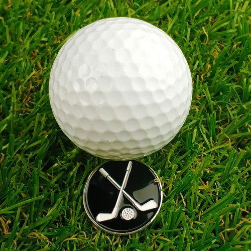 GOLTERS Golf Ball Markers with Hat Clips Value Sets for Men Women Golfer, Removable Attaches Easily to Golf Cap Premium Gifts (Golf Club)