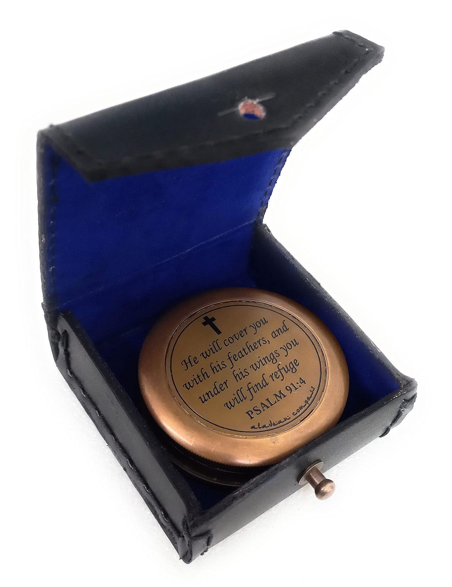 Religious Gifts - Engraved God Compass Inspirational Christian Gifts for Men Catholic, Communion Baptism Gifts Boys Girls Kids, Graduation Gift, Sentimental Gifts Woman (Holy Cross God's Blessings)