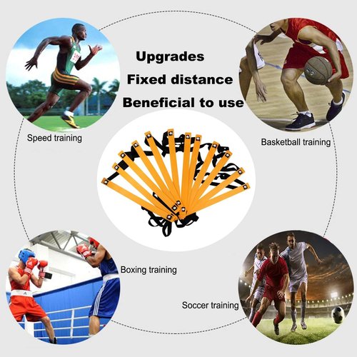 ENDIESS Agility Ladder Speed Agility Training Equipment,1 Agility Ladder 20ft,4 Hurdles,Training Soccer Cones,Jump Rope,Running Parachute, Agility Training Equipment for Kids Youth Adul (Orange)