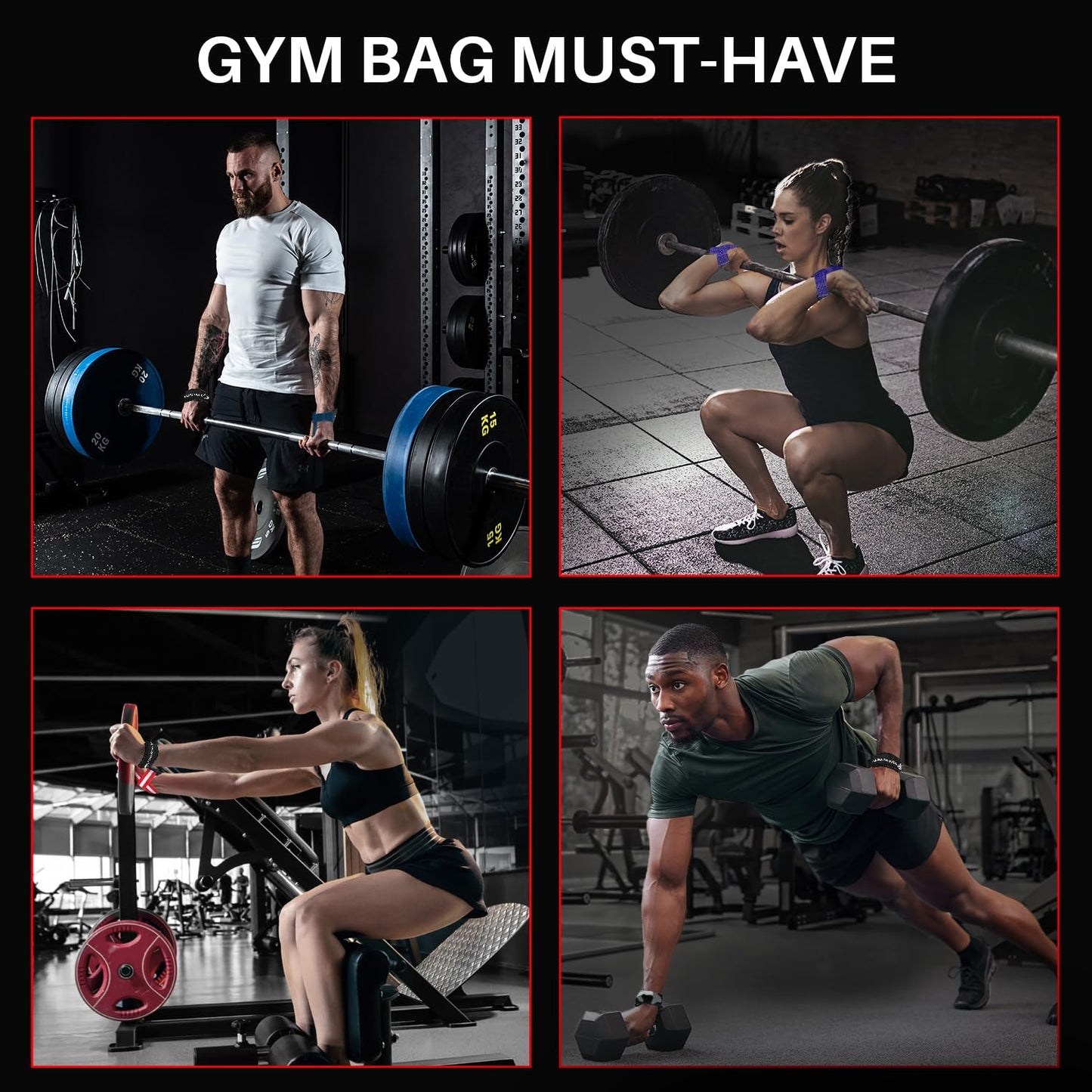 TECEUM Lifting Wrist Straps with Neoprene Padding Support – Black and White – Grizzly – Heavy Duty Wrist Workout Straps For Men and Women – Ideal for Powerlifting, Strength Training, Bodybuilding