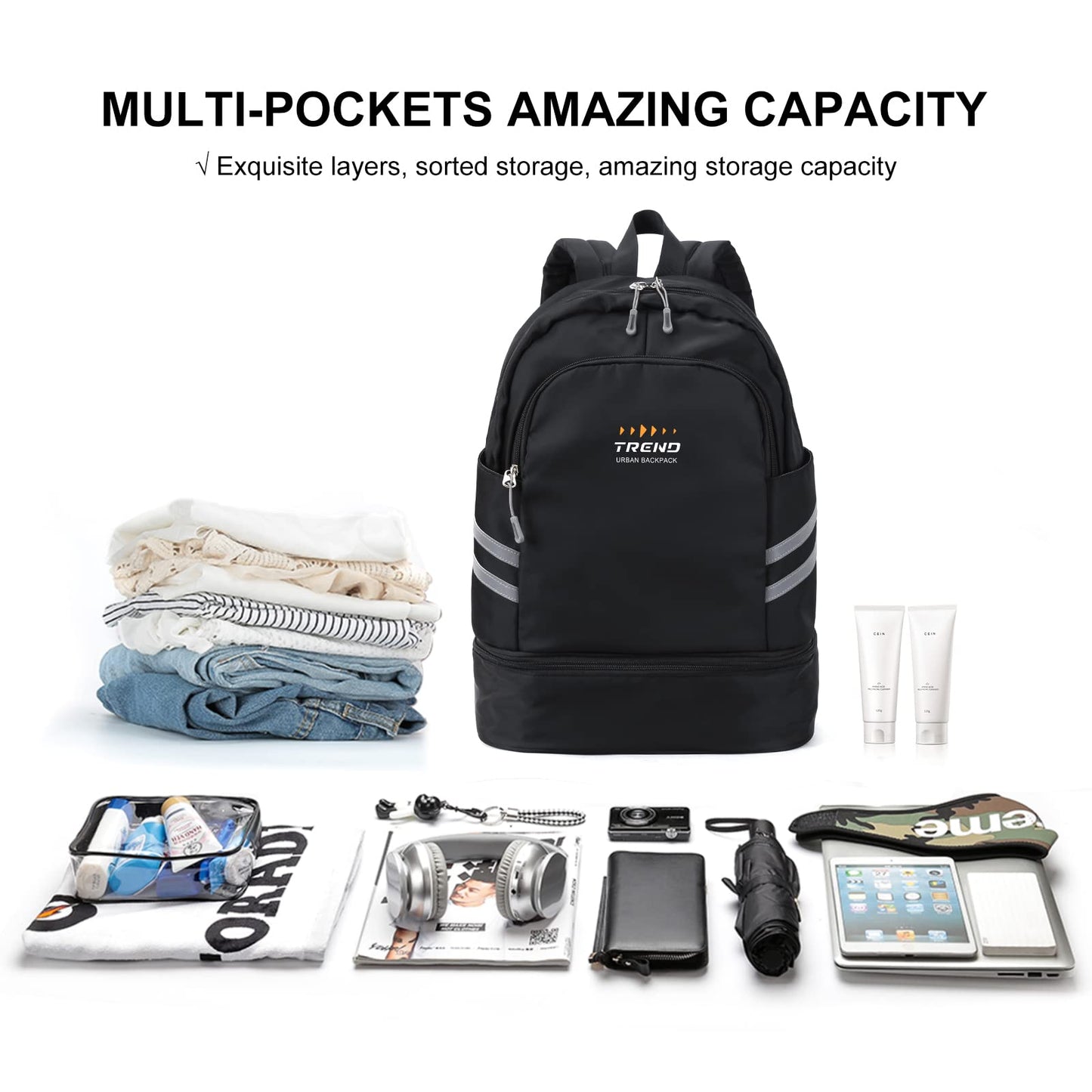 SYCNB Gym Backpack for Women with Shoes Compartment,Sports Backpack