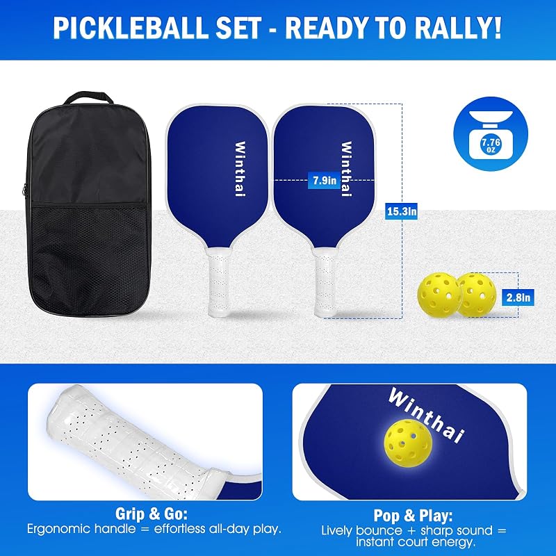 Pickleball Rebounder Net with Paddles Set for Solo Training – 5.8x2.7ft Pro Rebound Zone