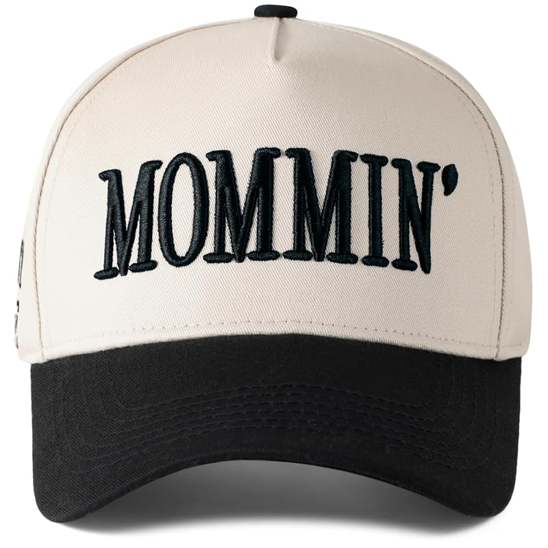Mommin Hat Trucker Cap for Women Adjustable Embroidered Black2