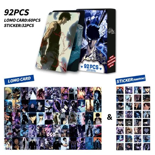 Solo Leveling Anime Lomo Cards, 92pcs Pack Collectible Cards