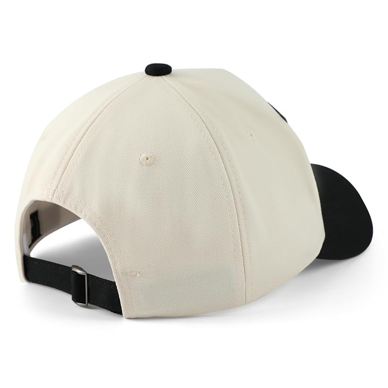 Dad Trucker Hat for Men - Beige | Two-Tone Adjustable Embroidered Baseball Cap