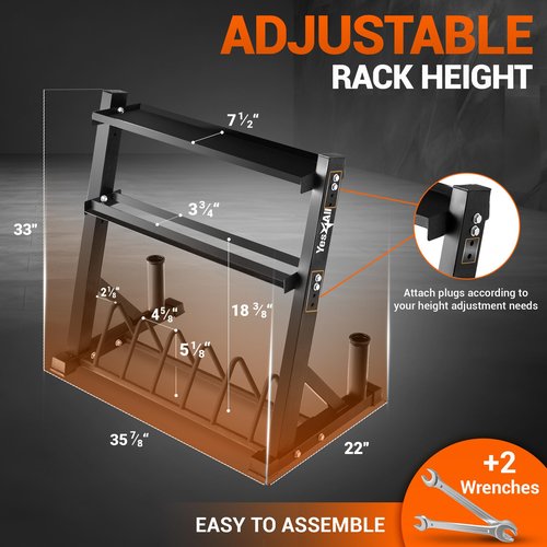 Yes4All Multi-Functional Weight Storage Racks, Dumbbell Rack for Home Gym Storage of Dumbbell/Kettlebell/Weight Plate & Barbell - 1000LBS Capacity