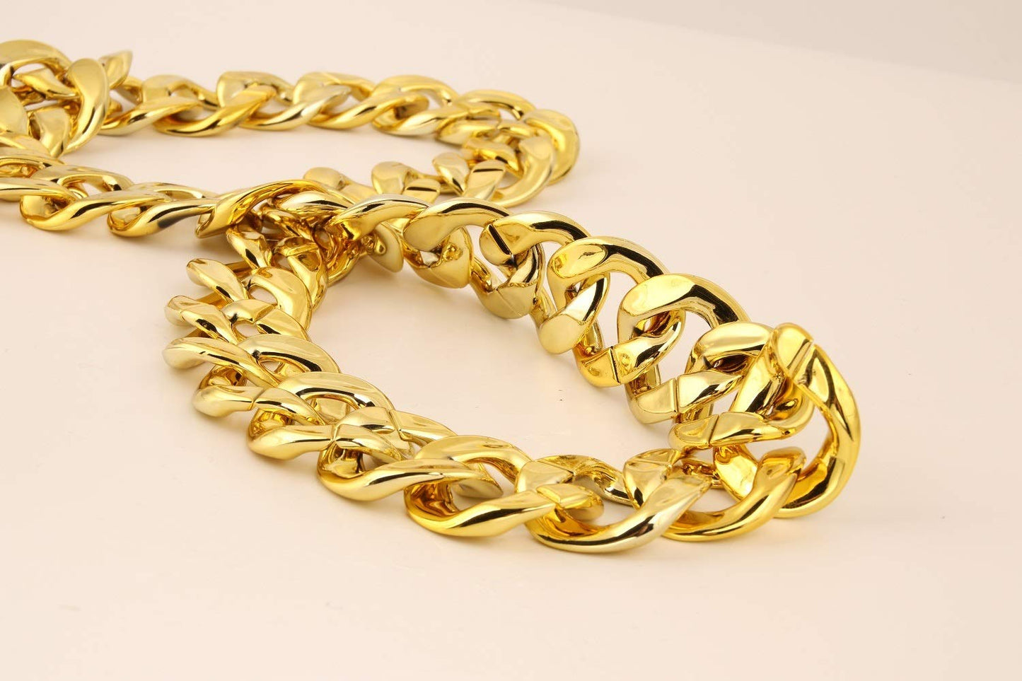 Big Chunky Plastic Hip Hop Gold Chain Necklace,80s/90s Costume Cosplay Prop