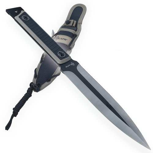 Reapr VERSA SPEAR DAGGER 12" Convertible Knife with 6.5" Dual-Edge Blade, 420 Stainless Steel, TPR Handle, MOLLE-Compatible Sheath, Take-Down Wrench & Paracord for Survival & Camping