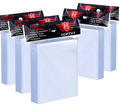 500 Counts Card Sleeves for Trading Cards, Soft Penny Card Sleeves Clear Plastic Card Protectors Fit for Baseball Card, Sports Cards, MTG Game Card Standard Cards