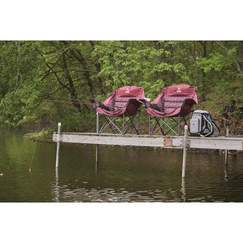Guide Gear Oversized Extra Large Padded Camping Chair, Portable, Folding, Large Camp Lounge Beach Chairs for Outdoor, Adults, Men and Women, Heavy-Duty 400 Pound Capacity, with Cup Holder Green