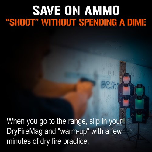 DRYFIREMAG Dry Fire Training Compatible with G17, 19, 19x, 26, 34, 45, 47, 49 - Magazine + Laser