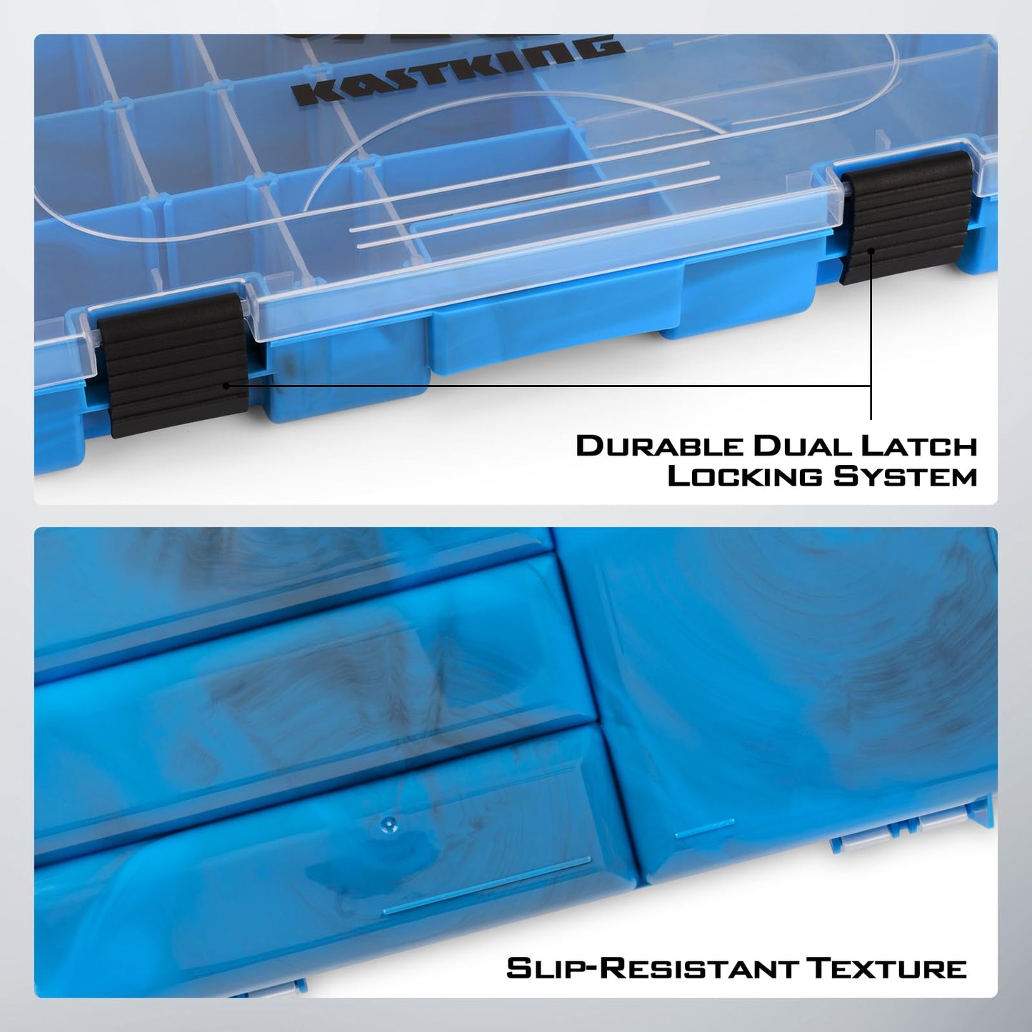 KastKing Bait Vault Camouflage Tackle Box, Plastic Tackle Trays, Fishing Tackle Box Storage Organizer with Removable Dividers, 4 Packs Lure Boxes Terminal Tackle Storage, Right Angle