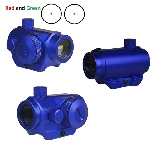 TWP Mini Reflex Dot Sight Scope, Red & Green Illumination,Weaver Picatinny Rail Mount Aluminum Structure Anodized Blue