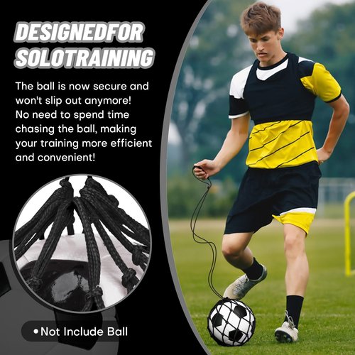 Rolitwils Soccer Kick Trainer 2 Psc with Return Net - Football Training Equipment for Boys & Girls