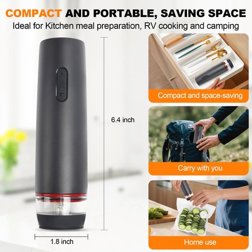 Handheld Vacuum Sealer for Food with Visible Water Tank, Portable Vacuum Sealer Machine, Compact Cordless Food Sealer with 30 Reusable Vacuum Bags for Food Preservation & Storage