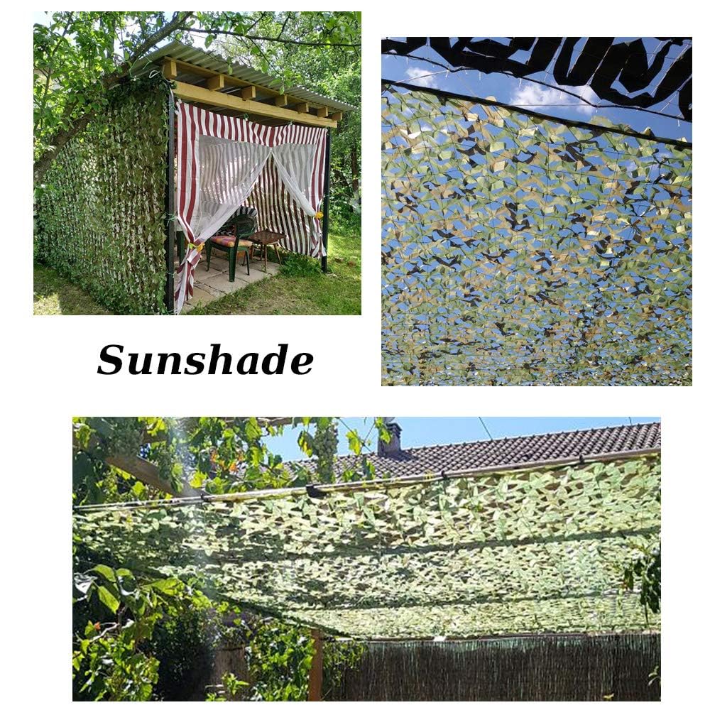 Yeacool Camo Netting Mesh Camouflage Netting Military Surplus Hunting Blind Net for Military Theme Party Decorations Backdrop Sunshade Car Cover Camping Shooting (Woodland Camo, 20ftx20ft, 6m*6m)