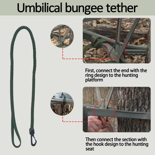 JIAXLTD Summit Treestand Shoulder Tether Straps Hunting Climbing Stand Made of Polyester Adjustable Backpack Straps Tree Stand Accessories Compatible with Most Tree Stand Climber Seat Platform Slats