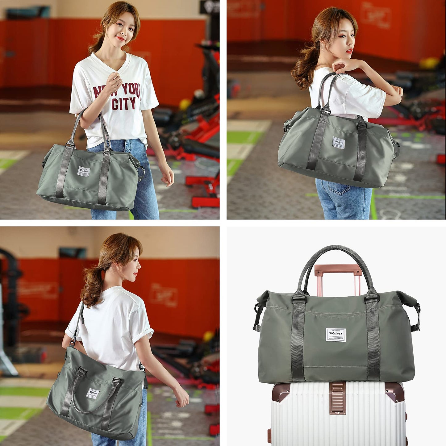 Travel Duffel Bag, Carry On Overnight Weekender Bags for Women