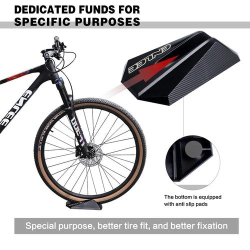 DINTSTYLE Bike Front Wheel Block, Front Wheel Riser Block, Bicycle Trainer Front Wheel Block, Bike Front Wheel Riser Mount, Carbon Fiber Pattern, for Mountain Bike