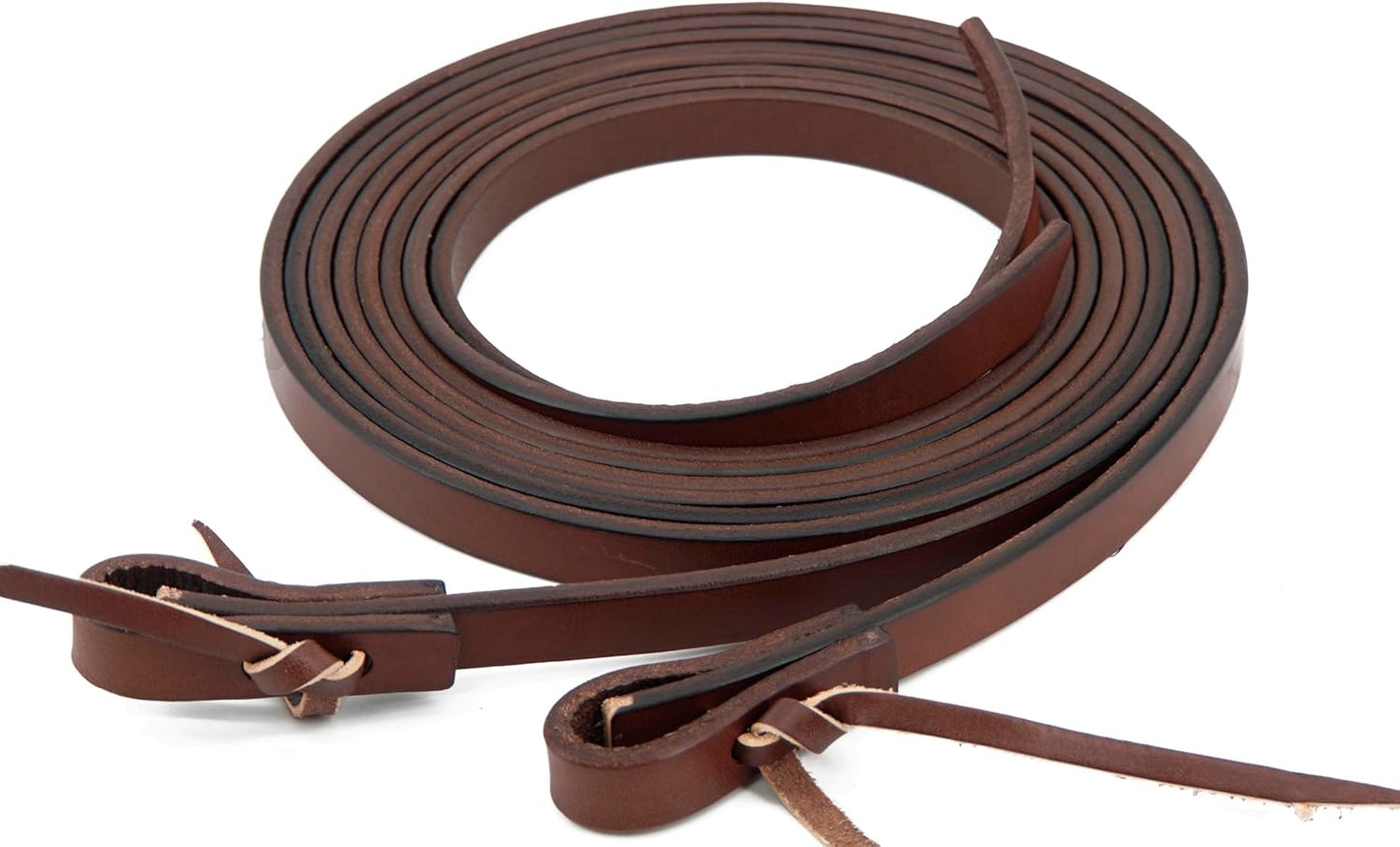 Jeereal Leather Split Reins, Heavy Oil Weighted,Broken in,Supple Ranch Reins for Western Horse ProTack, 5/8" x 7'