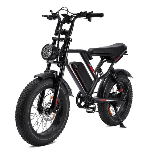 EGGKING S8 Electric Bike for Adult, 1000W 20" Fat Tire 48V 17.5AH Removable Battery, Max 31-70 Miles Electric Motorcycle, 31MPH Shimano 7 Speed Disc Brake Off-Road Mountain Ebike UL2849, Black
