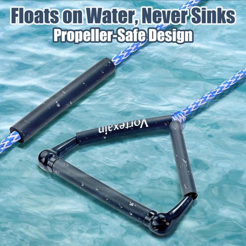 Wakeboard Rope with Handle 75ft, Ski Ropes for Water Skiing Wakesurf Wake Board Surf Floating Boating, Towable Boat Tow Pull Sports Line Thick Tough Watersports Kneeboard Surfboard Jet Accessories