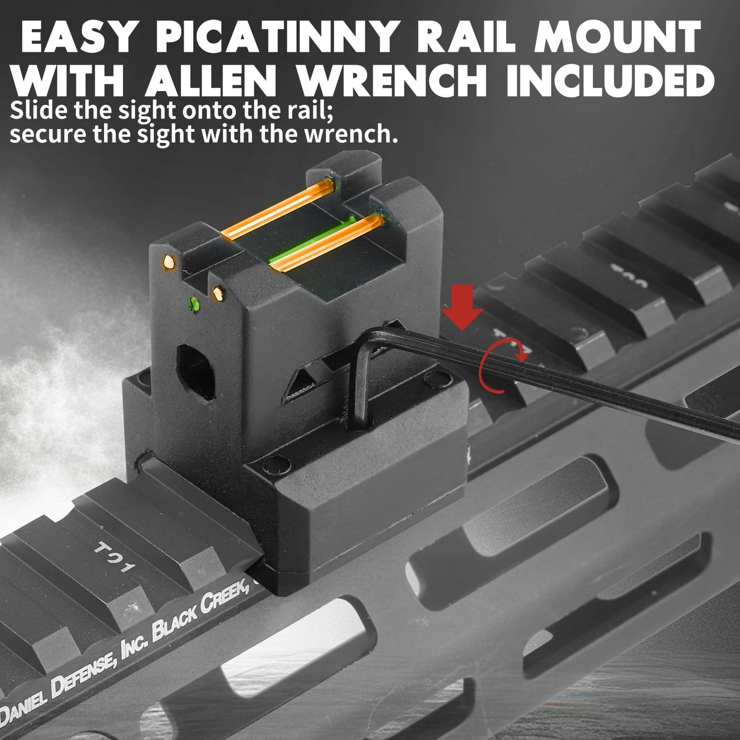 ZBULAR ZR-L3 Multiple Aiming Methods Fiber Optic Front and Rear Sight Fiber Optic Sights