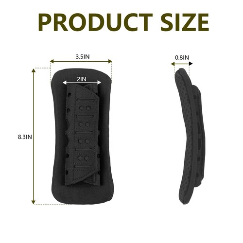 Archerest 2 Pack Tactical Plate Carrier Shoulder Pads, Soft Vest Shoulder Strap Cushion, Mesh Breathable Strap Pad for Backpack, Black