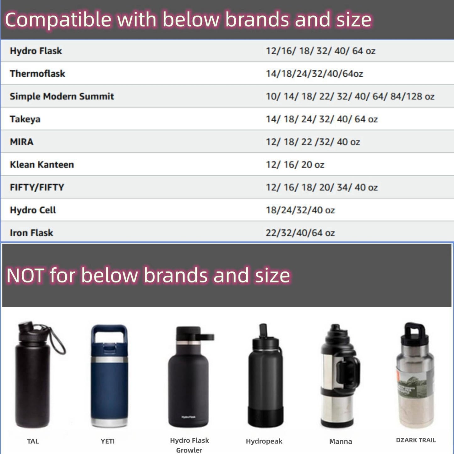 Hydro Flask Wide Mouth Lids - Chug Lid Replacement Sport Cap for 16, 20, 24, 32, 40 OZ (Black + Light Pink)