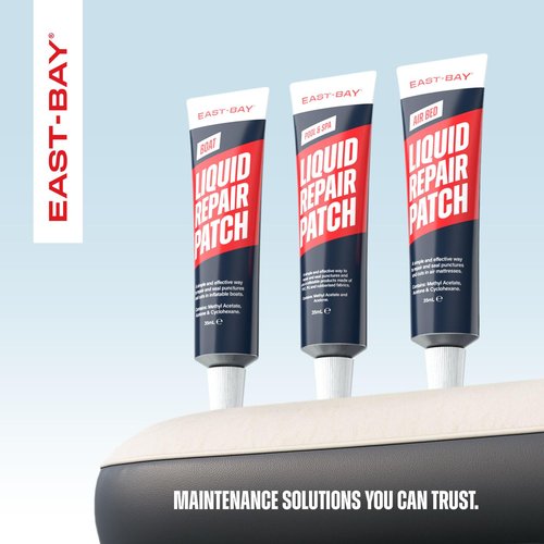 East Bay Air Mattress Patch Kit | PVC Glue for Air Bed | Air Mattress Repair Patch Kit | Ultimate Strength PVC Patch/Vinyl Patch Kit | Easy Application, Quick Repair & High Durability