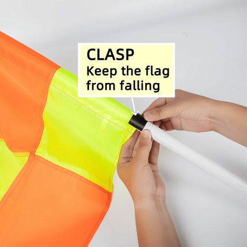 Spring Loaded 5FT Corner Flags for Soccer Field Set with Storage Bag, Universal Adjustable Speed and Agility Training Equipment, Soccer Agility Poles-White