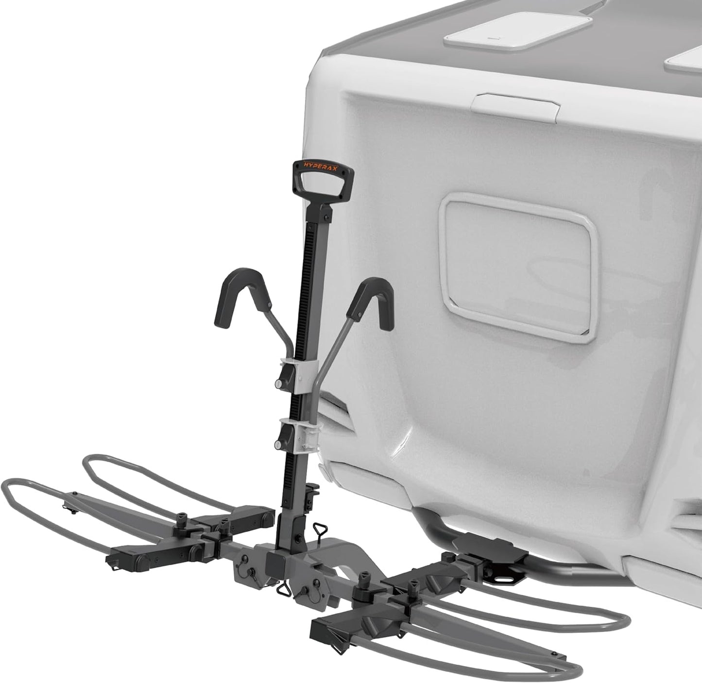 HYPERAX Volt RV -RV Approved Hitch Mounted 2 E Bike Rack Carrier for RV,Camper,Motorhome,Trailer,Toad with 2" Tow Hitch Receivers - Up to 2X 70lbs eBikes with Up to 5" Fat Tires