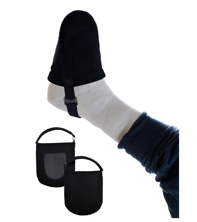 1 Pcs Cast Sock Cover for Foot - Black, Breathable Non-Slip Toe Cover