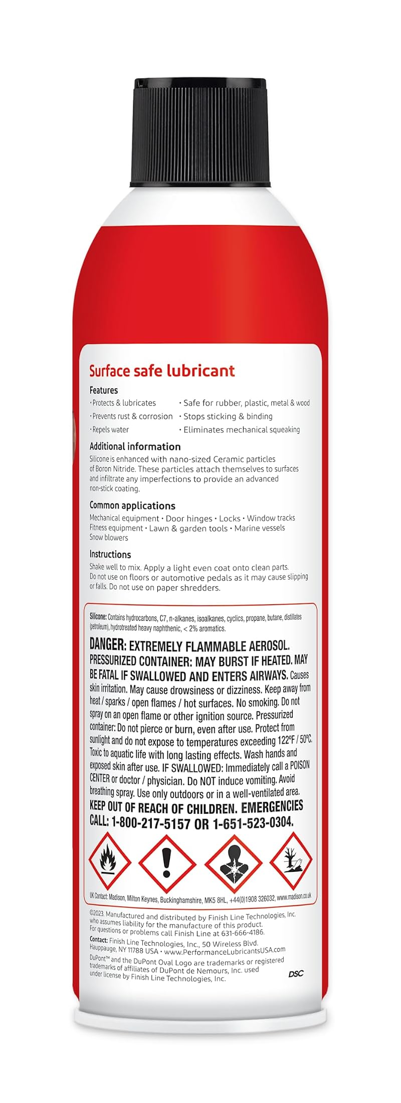 DuPont 14 oz Silicone Lubricant - 3 Pack (Value Pack) for Windows, Hinges, Locks