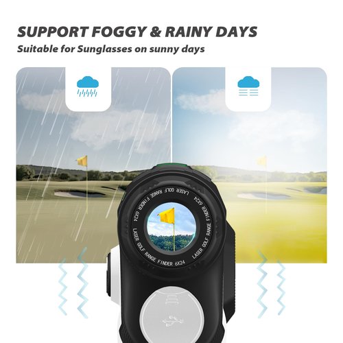 GREEN SHOT Range Finder Golf with Slope Switch, 900/1200 Yards Rechargeable Rangefinder, 7X Magnification Golf Laser Range Finder, Magnetic Strip, Flag Pole Locking with Pulse Vibration