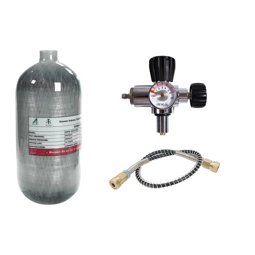 TUXING 4500Psi Carbon Fiber Paintball HPA Air Tank, 2.5L Carbon Fiber Air Tank with Pcp Filling Regulator Valve for Pcp Air Rifle Scuba Tank (Empty Bottle), M18*1.5