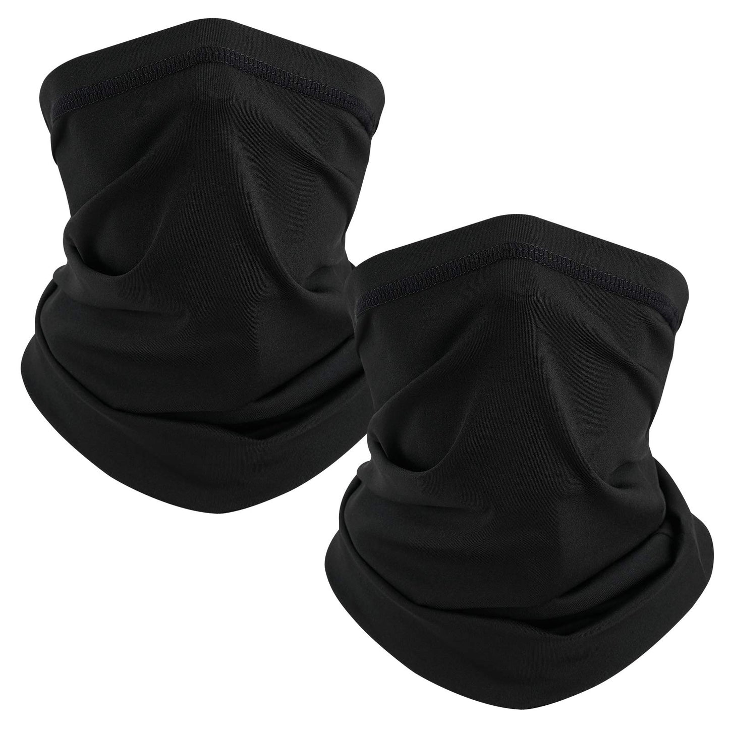 TICONN Neck Gaiter Face Cover Scarf, Neck Warmer Breathable Sun & Wind-proof for Skiing Fishing Hiking Cycling (Quick Dry, Black)