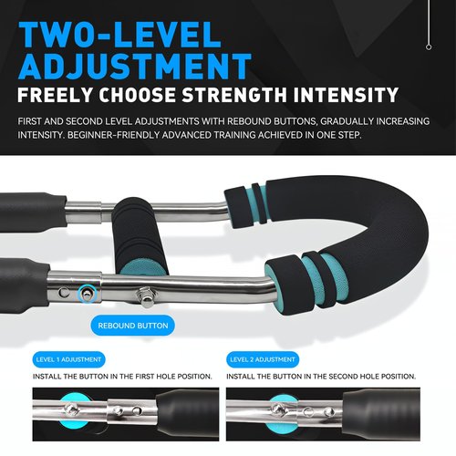 Saker Twister Arm Trainer, 40-100lb Adjustable Chest Workout Equipment, Triceps & Shoulder Workout, Portable Detachable Spring Resistance Home Fitness Equipment. (Blue)