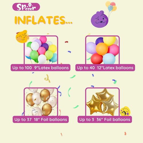 SPZOER 22L Helium Tank For Balloons At Home Up To 100 Latex Balloons(1 Tank)