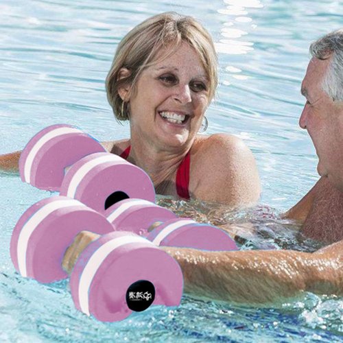 Aquatic Dumbbells, Pool Weights Water Dumbbells, EVA Foam Pool Barbells for Swimming, Swimming Pool Fitness Equipment for Water Aerobics, 2 Pack