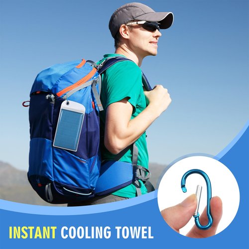 Hemndic 4 Pack 40"x12" Cooling Towels, Soft Breathable Ice Towel for Neck and Face, Microfiber Workout Towels for Gym Sweat, Chilly Sports Towel for Yoga, Golf, Running, Hiking & More Activities