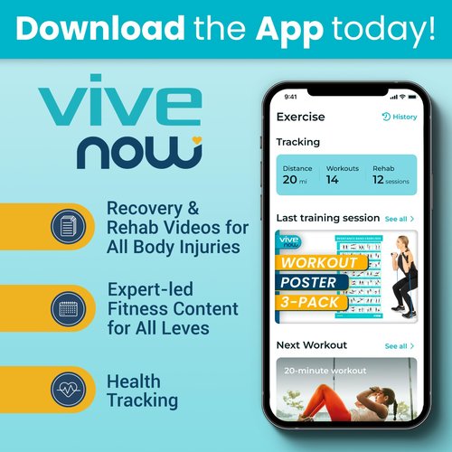 Vive Yoga Poses + Stretching Exercises + Resistance Band Workouts Poster for Home Gym (3 Pack) - 149 Illustrations for Flexibility, Strength, Core, Exercising, Pilates Mat - Work Chart Set, Laminated 30" x 17"