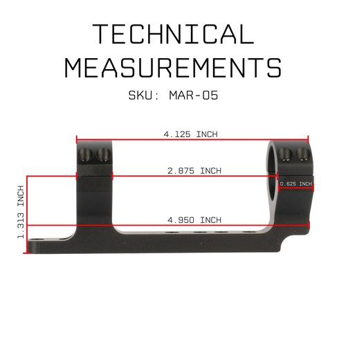 Monstrum Dual Ring Scope Mount | Compatible with Marlin 336/1894/1895 Lever Action | 1 Inch Diameter
