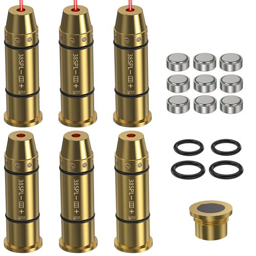 38 SPL Dryfire Laser Training Cartridge 6pcs Kit - Laser Dry Fire Practice for Pistol Training, Perfect for Safety & Accuracy